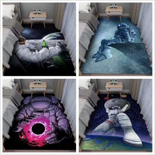 Space Carpets for Living Room Bedroom Area Rugs Kids Room Anti-slip Rug 3D Starry sky pattern Home Hallway Mat Child play Carpet