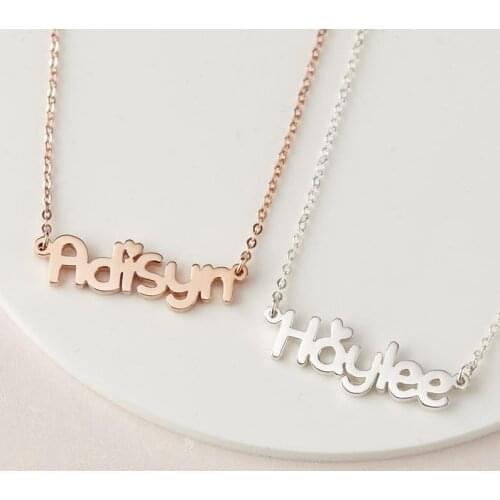 Little Girl Necklace, Kid Jewelry, Toddler Necklace child Necklace, Baby Name Necklace, Daughter Christmas Gift