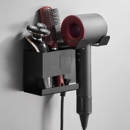 Hairdryer Shelf Wall Mounted Storage Rack Space-saving Holder Punch-Free Rack For Dyson Supersonic Hair Dryer полка для ванной