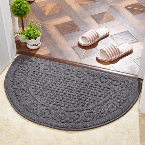 Anti Slip Bath Mat for Bathroom Half Round Carpet for Kids Doormat Non Slip Bathroom Rugs Water Absorb Rug for Toilet Floor Mat