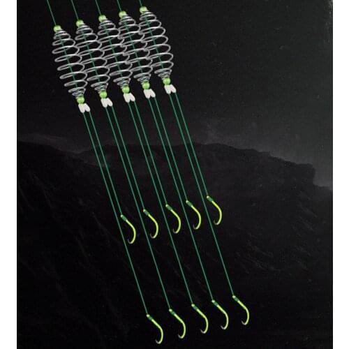 40cm Explosion Hooks Fishing Hook Spring Lure Fluorescent anti-hanging end throw rod hook Waist drum bait cage Pesca