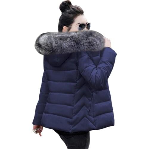 Detachable Fake Fur Hooded Winter Warm Outerwear Fashion Parkas Womens Winter Jacket Plus Size 6XL Winter Coat Female Jacket