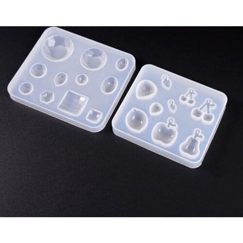 Gemstone Fruits Silicone Mold (11 Cavity) Assorted Faceted Rhinestone Mold Faux Gem DIY epoxy Resin Jewelry Making Pendants