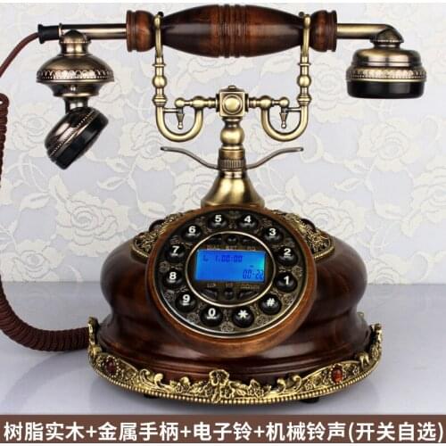 Fashion american style solid wood fixed telephone household fitted antique vintage fashion phone