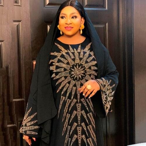 MD Free Size Loose Caftan Abayas Black Abaya Dubai Turkey Muslim Hijab Dress Djellaba Woman Moroccan Boubou Arabic Evening Gowns