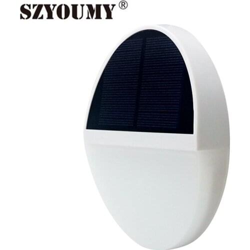 SZYOUMY Solar Wall Lights 48Leds Outdoor Solar Light Microwave Sensor For Garage Garden Pathway