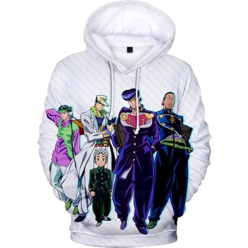 Classic Creative JoJos Bizarre Adventure 3D Hoodies Men Women Spring Autumn Sweatshirts Harajuku Basics Hoodie JOJO Sweatshirts
