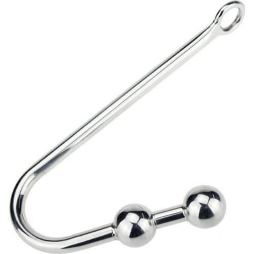 Adult Product Stainless Steel Anal Hook Hole Metal Butt Plug Putty Slave Prostate Massager Sex Toy