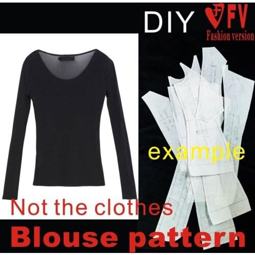 Classic basic DIY clothing cutting design drawing womens high elastic bottoming shirt 1:1 paper pattern physical object HXS-1