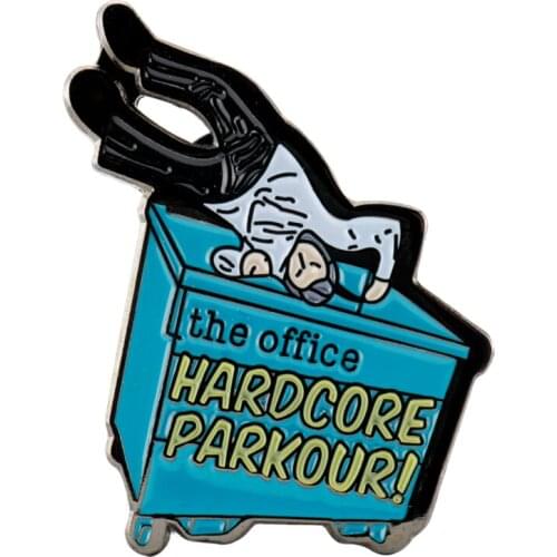 The Office Hardcore Parkour Enamel Pin Creative Brooches for Women Shirt Clothes Bag Pins Badge Figure Brooches for Ladies