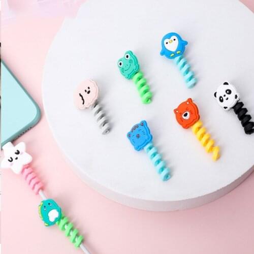 1pc Universal Twist Spiral Cable Protector Saver Cover For all Mobile Cell Phone