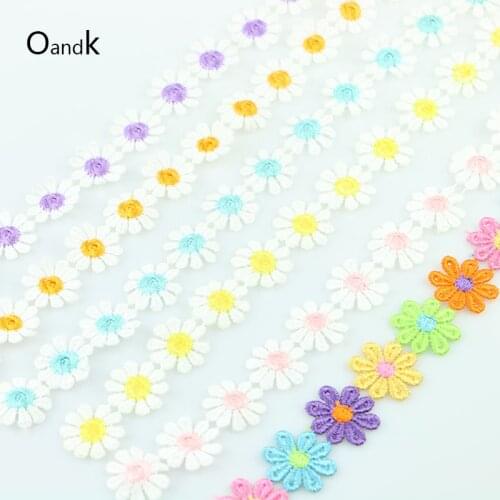 1 yard high quality decoration Water Soluble love flower lace trim sewing crafts women cloth dress accessories DIY oandk