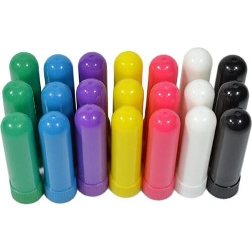 100Pcs/lot Blank Nasal Inhaler Empty Aromatherapy Oil Nasal Inhaler Tubes Complete Sticks