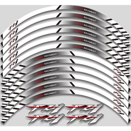 12 X Motorcycle sticker Front Rear wheels Thick Edge Outer Rim Sticker Stripe Wheel Decals FIT For YAMAHA FZ1 FAZER FZ 1