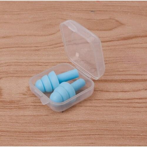 2pcs Silicone Ear Plugs Anti Noise Snore Earplugs Comfortable for study Sleep