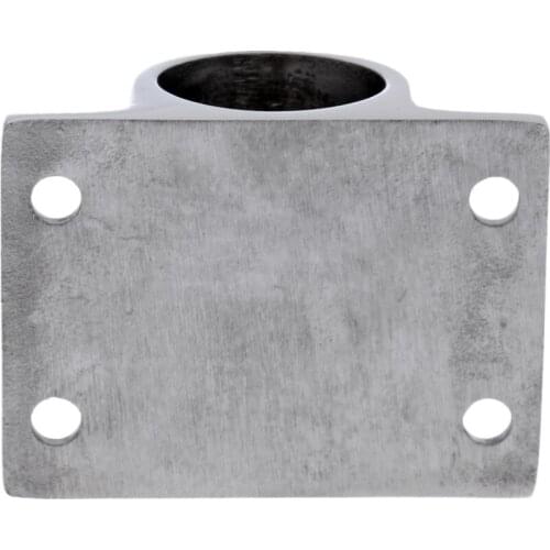 Boat Hand Rail Fittings 90 Degree Stanchion Rectangle Base for 25mm Tubing, Marine Deck Hardware, 316 Stainless Steel (Silver)
