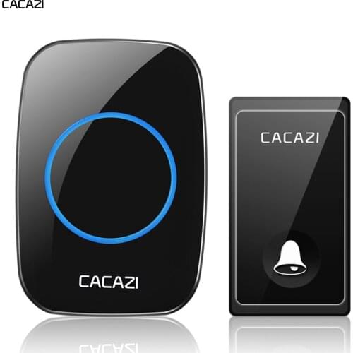 CACAZI Self powered Wireless Doorbell Waterproof 1 2 Button 1 2 3 Receiver US EU UK AU Plug Home No Battery Required Door Bell