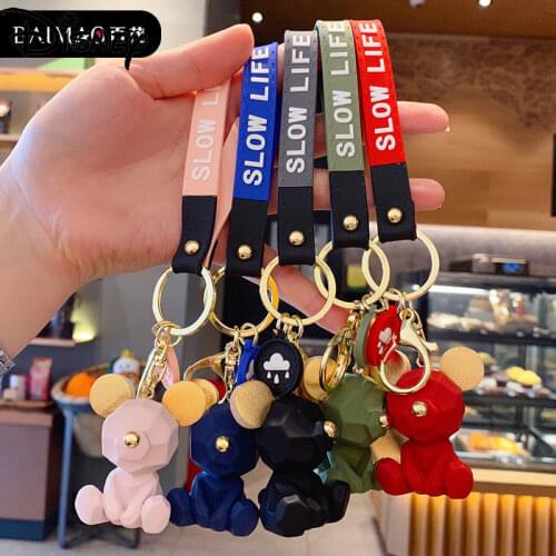 Disney Mickey Mouse Keychain Female Cute Creative Key Pendant Male Schoolbag Pendant Key Chain Couple Accessories