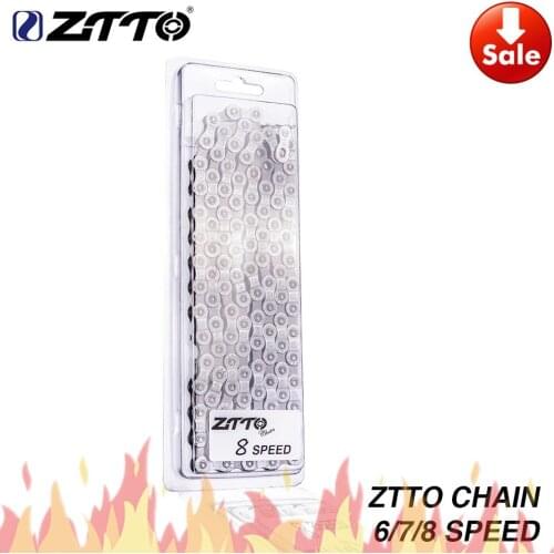 ZTTO 6 7 8 Speed Chain Mountain Bike Road Bicycle Parts High Quality Durable Chains missing link for parts K7 System MTB