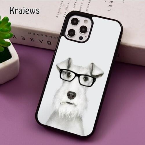 Wire Fox Terrier With Glasses phone Case For iPhone 5 SE 2020 6S 7 8 Plus 12 mini 11 Pro X XR XS Max Samsung S9 S10 coque Cover