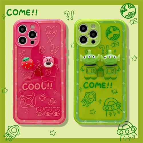 PINZHENG Little Monster Pattern Mobile Phone Case For iPhone 7 8 Plus Soft Silicone Protective Cover For X XS 11 12 Pro Max Case