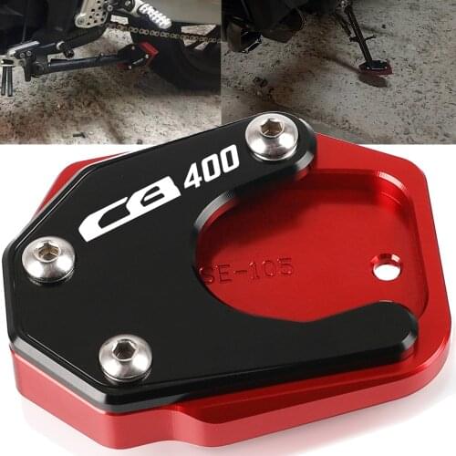 For HONDA CB 400 CB400 2008 2009 2010 2011 2012 Motorcycle Kickstand Foot Side Stand Extension Pad Support Plate Enlarge Stand