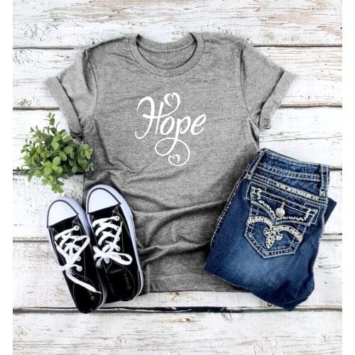 Hope t Shirt Christian Quotes Faith Inspirational Positivity Motivational Single Word Tees Hipster Christian heart graphic tees