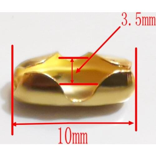 GNAYY 200pcs Gold Stainless steel End Clasp Beads chain connector jewlery findings DIY fittings fit 3mm chain