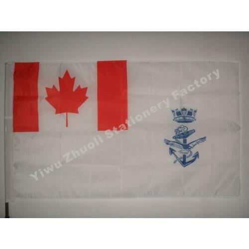 Canada Naval Flag 150X90cm (3x5FT) 120g 100D Polyester Double Stitched High Quality Free Shipping
