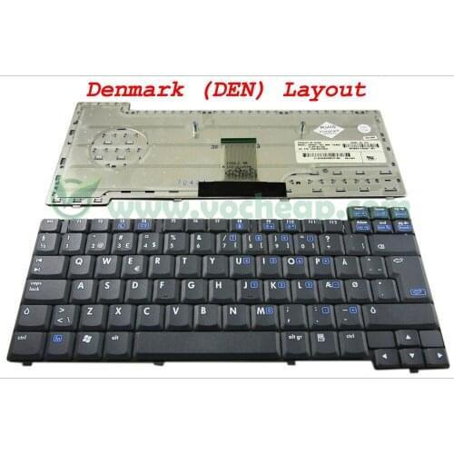 Laptop keyboard for HP Compaq nc6110 nc6120 nx6110 nx6120 without Pointer sticker Black Denmark Den version - NSK-C6A0D