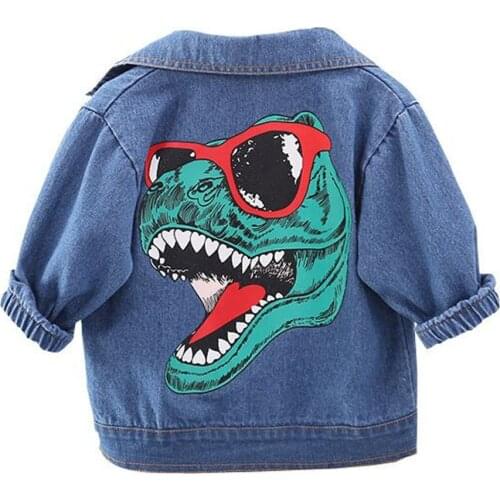 2021 Spring Children Denim Jacket Clothes Baby Boys Girls Cartoon Bear Coat Kids Infant Cotton Clothing Toddler Casual Costume