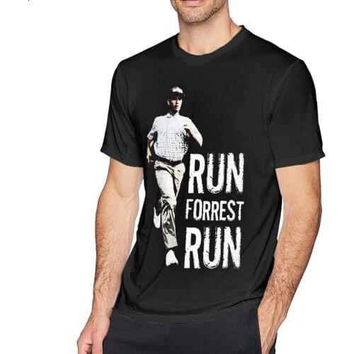 Mens Forrest Gump T Shirts Run Forest Run Forest Gump T-Shirt Casual Funny Tee Shirt Mens Graphic Oversize Tshirt