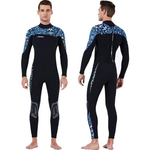 Neoprene Wetsuit 3mm Men Kitesurf Equipment Scuba Diving Snorkeling Surf Clothes Underwater Fishing Spearfishing Windsurf Suit