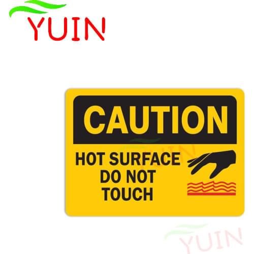 Caution Hot Surface Do Not Touch Car Sticker Personalized Decoration Cars Accessory Stickers PVC Window Waterproof Decal 15*11cm