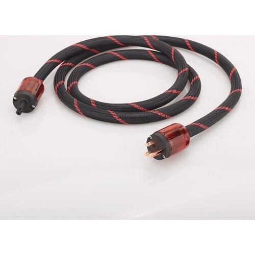 P101 Copper US Power Cord Cable With Figure 8 IEC Female socket Audiophile HIFI Power Cable