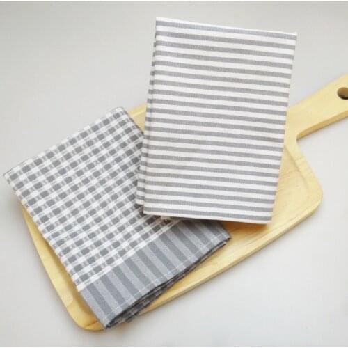 2pcs 40x60cm Strip Plaid Table Napkin Cotton Kitchen Towel Tablewares Mat Pad Tea Towel