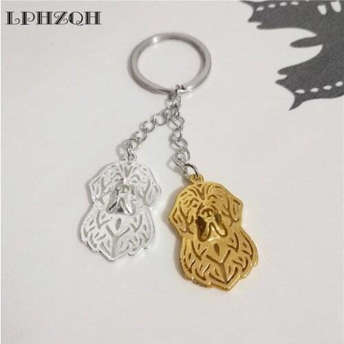 Dropship Fashion Trendy Dog Jewelry Key Chain Newfoundland Dog Cute Bag Charm Pendant For Women Men Girls Gift Keyring Jewelry