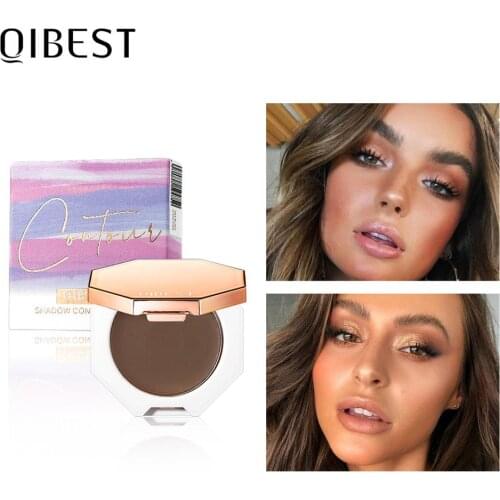 QIBEST New Highlighter Bronzer Palette Makeup Glow Face Contour Illuminator Highlight Cosmetics Make Up Bronzer Cream Pallete