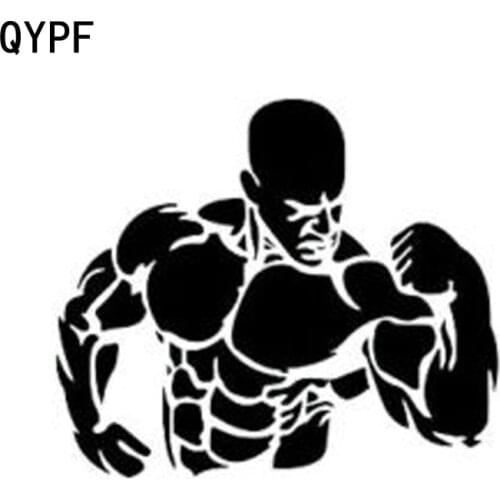 QYPF 11.5cm*9.8cm Personality Creative Fashion Muscle Man Car Stickers Car Styling S2-0366