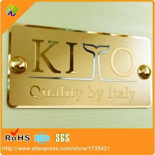 Promotional original gold mirror metal card for club members