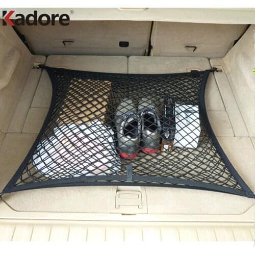 For Kia Sorento 2008-2012 Auto Rear Trunk Black Luggage Parcel Net Elastic Cargo Net 4 Hook Car Styling