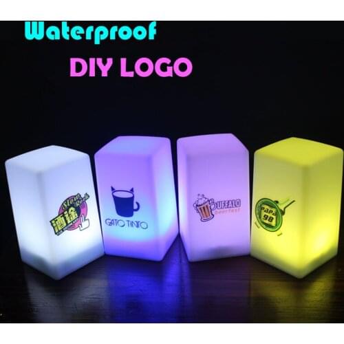 Led Rechargeable Bar Desk lamp Creative Personality Restaurant Coffee shop Luminescence Home Nightlight Gift DIY LOGO Customized