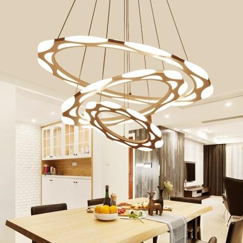 Led ring pendant lamp creative art LED restaurant light fitting ring dining room dining bar living room pendant light ZA91564