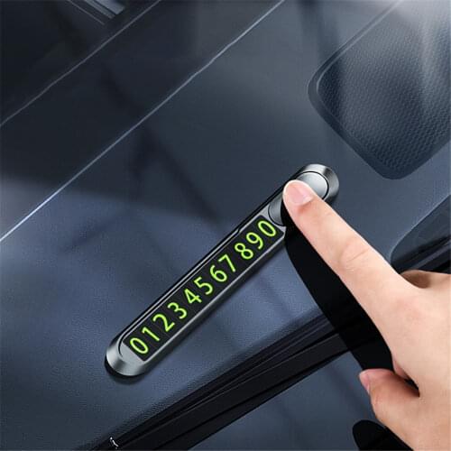 Universal Car Luminous Temporary Parking Card Night Phone Number Card Universal Hidden Auto Mobile Temporary Stop Sign Interior