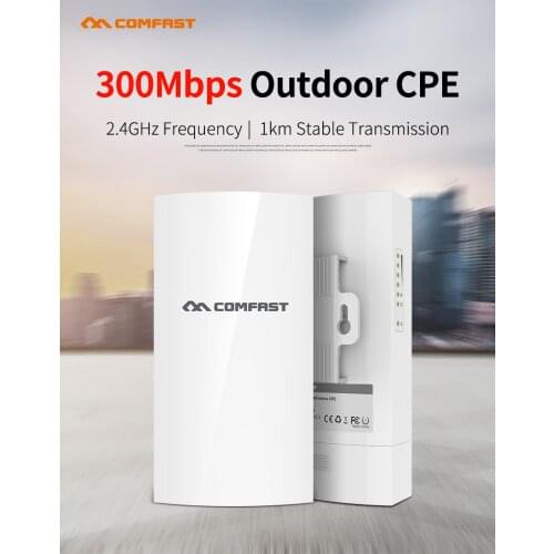 1KM long range 300Mbps 2.4Ghz Outdoor Mini CPE Wireless AP Bridge WIFI Access Point 5dBi WI-FI Antenna Nanostation CPE Repeater