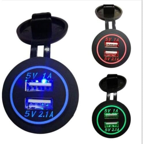 Universal Car Charger USB Vehicle DC12V-24V 5V 3.1A Dual USB Charger 2 Port Power adapter with Voltage display High Quality