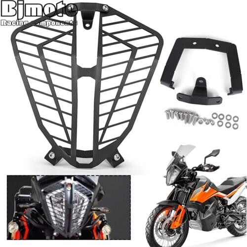 For 790 Adventure R ADV 2019 2020 2021 Headlight Guard Protector Grill Grille Cover For 790 Adventure Head lamp protection