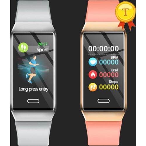 2019 1.14 Inch Color big Screen blood pressure Smart Band Call Reminder Facebook Twitter Information Sync Smart Watch For Women