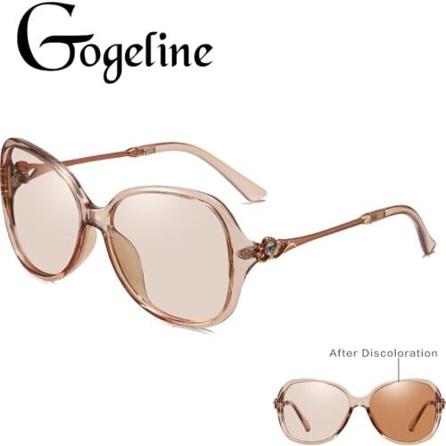 2020 Driving Photochromic Polarized Sunglasses Women Chameleon Discoloration Eyewear for female fashion square sunglasses UV400