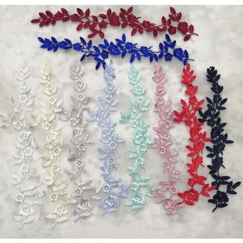 10pcs/pack Water-soluble Embroidery on The Flower Color Applique Handmade Jewelry Clothing Accessories Lace Applique
